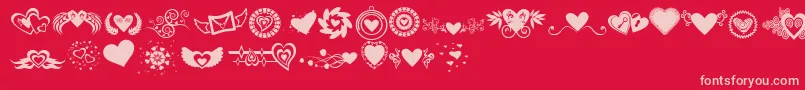 SexyrexySmitten Font – Pink Fonts on Red Background