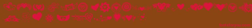 SexyrexySmitten Font – Red Fonts on Brown Background
