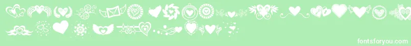 SexyrexySmitten Font – White Fonts on Green Background