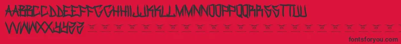 Olskool Font – Black Fonts on Red Background