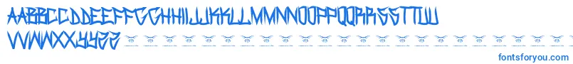 Olskool Font – Blue Fonts on White Background