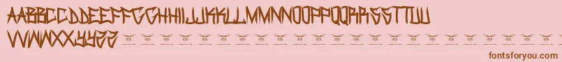 Olskool Font – Brown Fonts on Pink Background