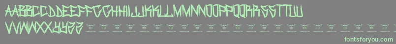 Olskool Font – Green Fonts on Gray Background