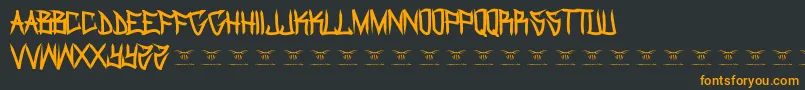 Olskool Font – Orange Fonts on Black Background