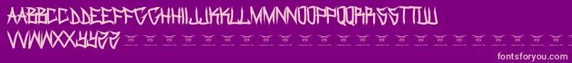 Olskool Font – Pink Fonts on Purple Background