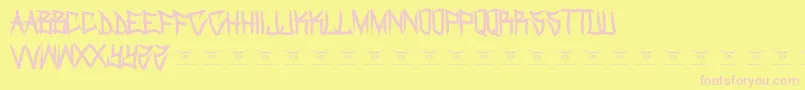 Olskool Font – Pink Fonts on Yellow Background