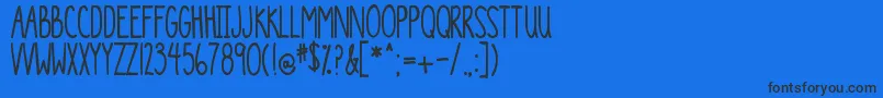 DjbTheGeneric Font – Black Fonts on Blue Background