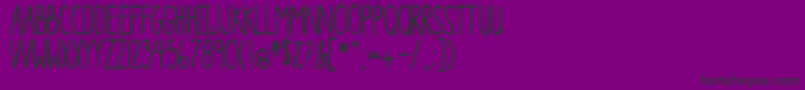 DjbTheGeneric-Schriftart – Schwarze Schriften auf violettem Hintergrund