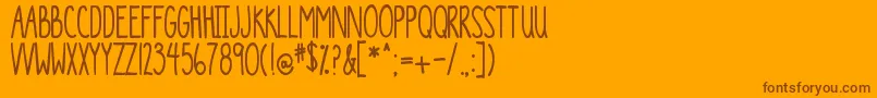 DjbTheGeneric Font – Brown Fonts on Orange Background