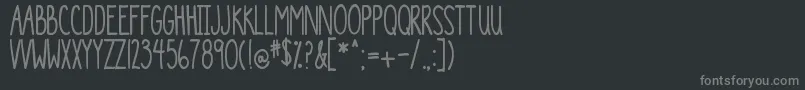 フォントDjbTheGeneric – 黒い背景に灰色の文字