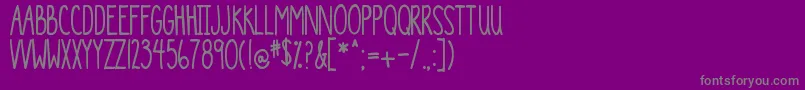 DjbTheGeneric Font – Gray Fonts on Purple Background