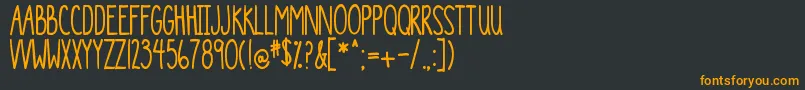 Шрифт DjbTheGeneric – оранжевые шрифты на чёрном фоне