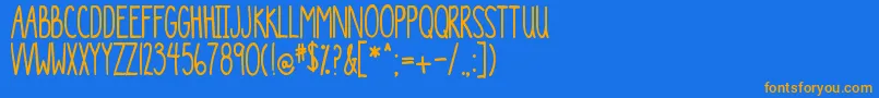 Fonte DjbTheGeneric – fontes laranjas em um fundo azul