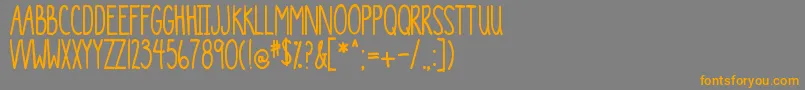 Шрифт DjbTheGeneric – оранжевые шрифты на сером фоне