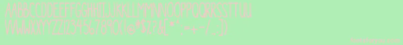 DjbTheGeneric Font – Pink Fonts on Green Background