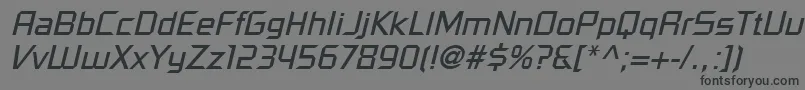 PfelectronicaOblique Font – Black Fonts on Gray Background