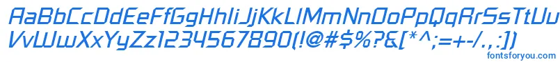 PfelectronicaOblique Font – Blue Fonts on White Background