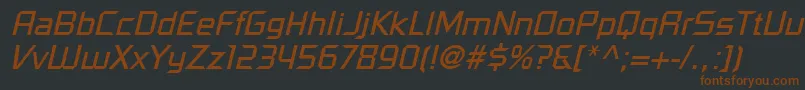 PfelectronicaOblique Font – Brown Fonts on Black Background