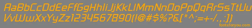 PfelectronicaOblique Font – Orange Fonts on Gray Background