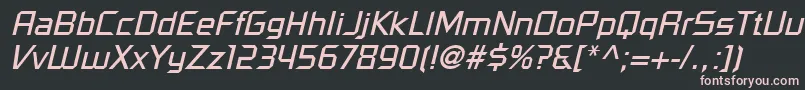 PfelectronicaOblique Font – Pink Fonts on Black Background