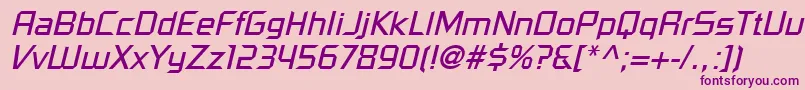 PfelectronicaOblique Font – Purple Fonts on Pink Background