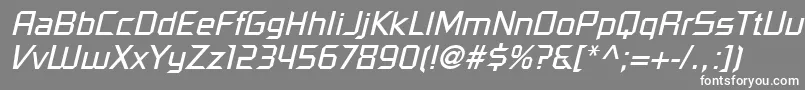 フォントPfelectronicaOblique – 灰色の背景に白い文字