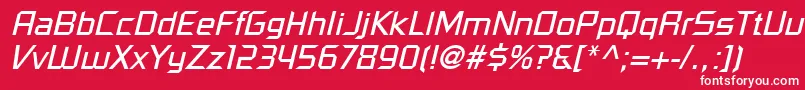 PfelectronicaOblique Font – White Fonts on Red Background