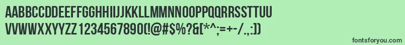 フォントBebasNeueBold – 緑の背景に黒い文字