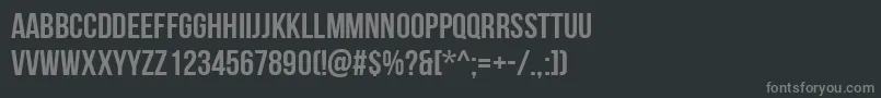 Czcionka BebasNeueBold – szare czcionki na czarnym tle