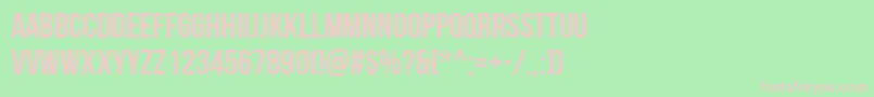 BebasNeueBold Font – Pink Fonts on Green Background