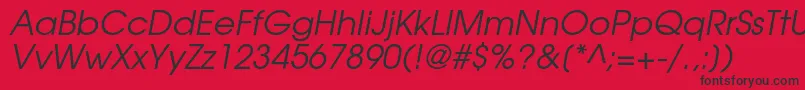 TexgyreadventorItalic Font – Black Fonts on Red Background