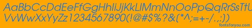 Lisätietoja TexgyreadventorItalic-fontista TexgyreadventorItalic-fontti – siniset fontit oranssilla taustalla