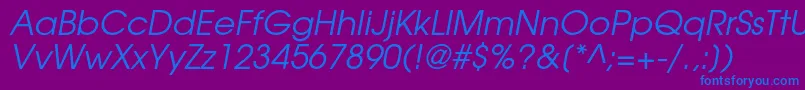 TexgyreadventorItalic Font – Blue Fonts on Purple Background