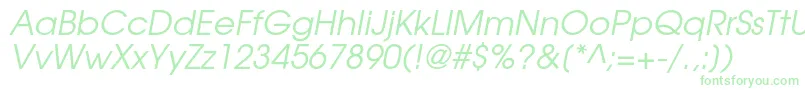 TexgyreadventorItalic-Schriftart – Grüne Schriften