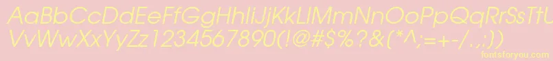 TexgyreadventorItalic Font – Yellow Fonts on Pink Background