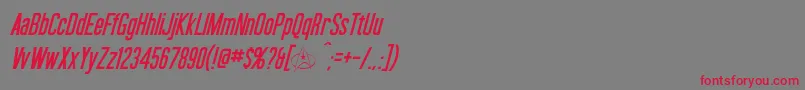 fuente OkudaItalic – Fuentes Rojas Sobre Fondo Gris