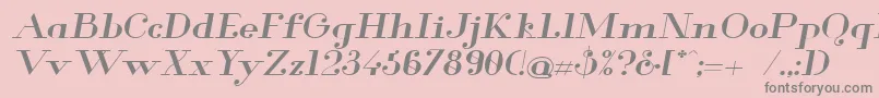 GlamorMediumExtendedItalic Font – Gray Fonts on Pink Background