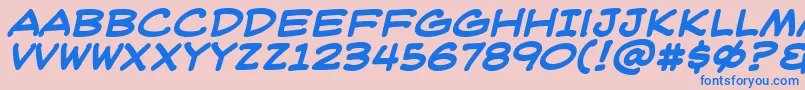 Weblbb Font – Blue Fonts on Pink Background