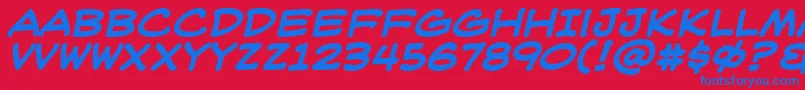 Weblbb Font – Blue Fonts on Red Background