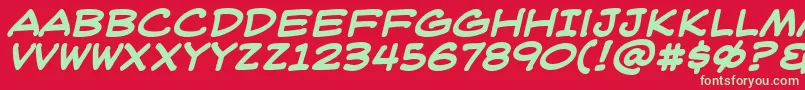 Weitere Informationen zur Weblbb-Schriftart Weblbb-Schriftart – Grüne Schriften auf rotem Hintergrund