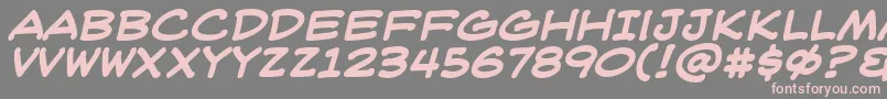Weblbb-Schriftart – Rosa Schriften auf grauem Hintergrund