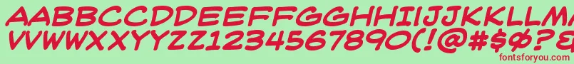 Weblbb Font – Red Fonts on Green Background