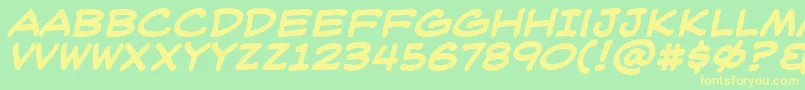 Weblbb Font – Yellow Fonts on Green Background
