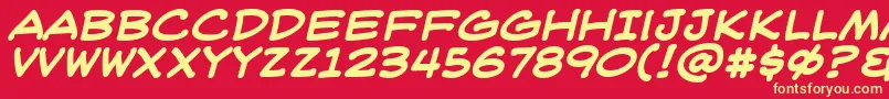 Weblbb Font – Yellow Fonts on Red Background