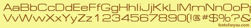 Federation Font – Brown Fonts on Yellow Background