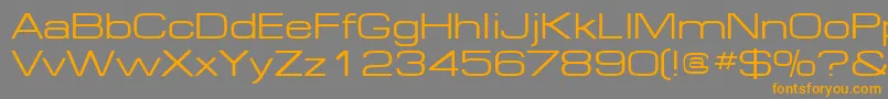 Federation Font – Orange Fonts on Gray Background