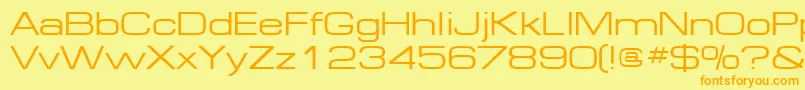 Federation Font – Orange Fonts on Yellow Background