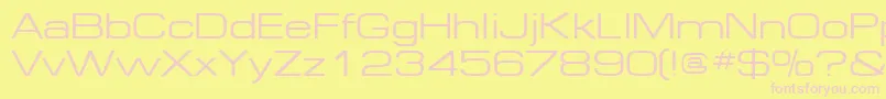 Federation Font – Pink Fonts on Yellow Background