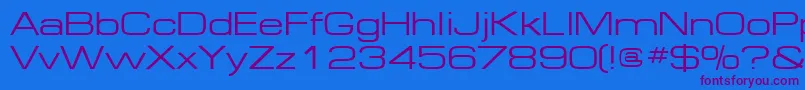 Federation Font – Purple Fonts on Blue Background