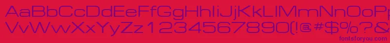 Federation Font – Purple Fonts on Red Background